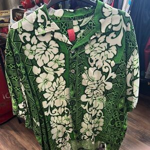 Green Mens Hawaiian shirt 3XL